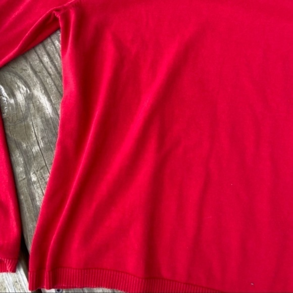 Pendleton red mock turtleneck sweater silk blend Medium - Picture 2 of 8